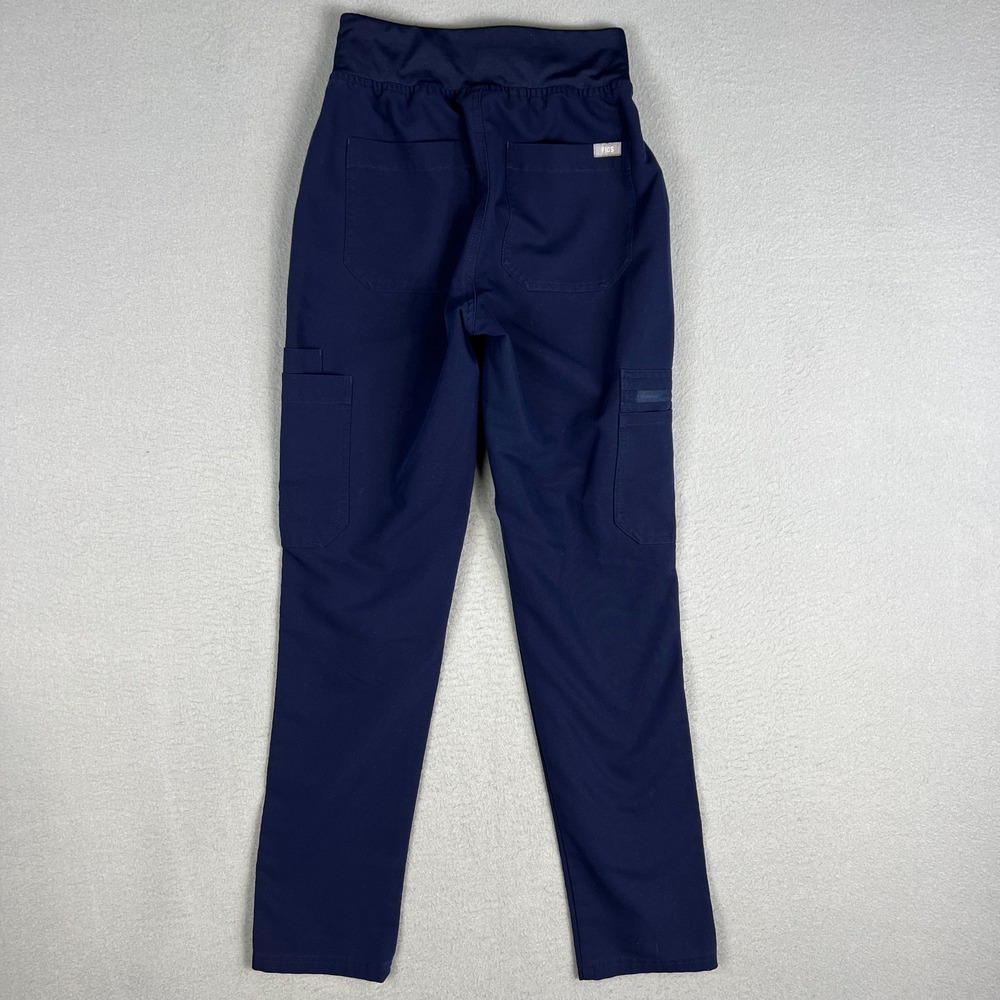 Figs Yola High Rise Slim Scrub Pants Womans XXS Stretch Comfort Pockets Medical - Picture 2 of 10